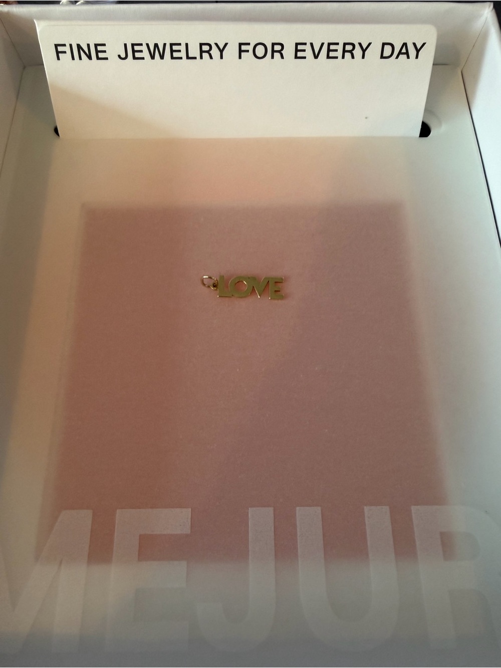 14K Yellow Gold Mejuri Love Pendant - Picture 2 of 7